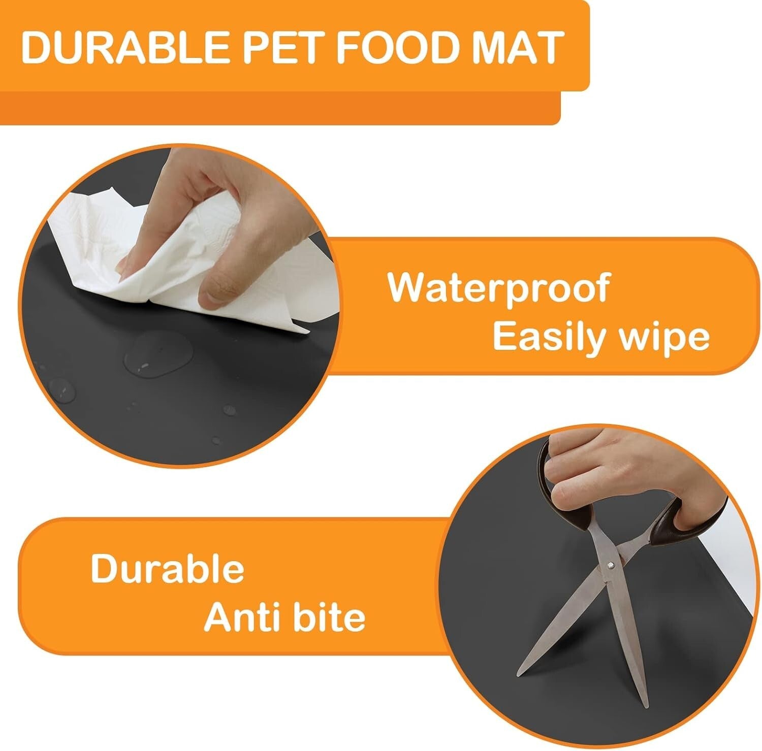 Durable Extra Large Dog Mat for Food and Water - Easy Clean, 12-Month Warranty