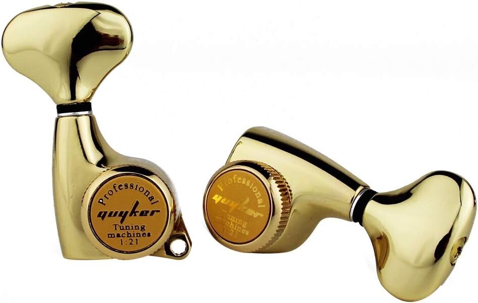 Golden Guitar Locking Tuners 3L + 3R - Precision Tuning Key Pegs for All Styles