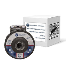 Load image into Gallery viewer, 4 1/2" Flap Discs with Premium Zirconia - 40 Grit for Efficient Angle Grinding