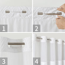 Load image into Gallery viewer, Stylish Bohemian Tufted Shower Curtain with See-Through Top - Waterproof Fabric