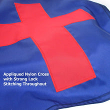 Load image into Gallery viewer, 3x5 Christian Flag with Appliqued Cross - Heavy-Duty SolarMax Nylon Outdoor