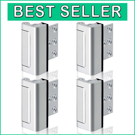 4-Pack Tamper-Resistant Aluminum Door Locks - Easy Install & Maximum Security