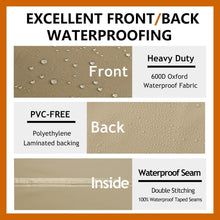 Load image into Gallery viewer, Premium Weather-Resistant V-Shaped Couch Cover - 600D Desert Khaki 90" x 90"