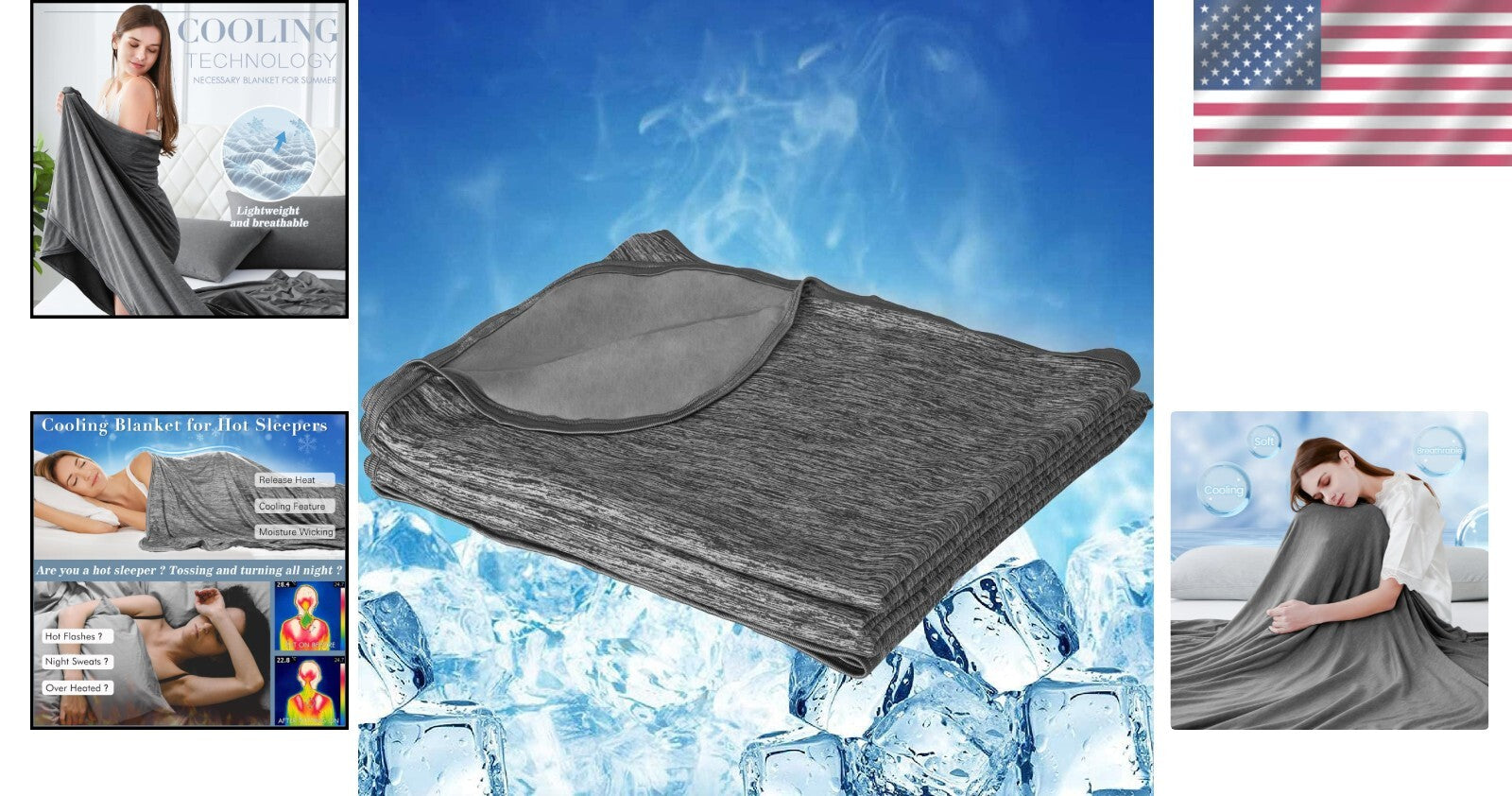 Arc-Chill Cooling Blanket: 51x67in Lightweight Throw for Hot Summer Comfort