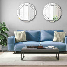 Load image into Gallery viewer, Stylish 31.5" Hexagonal Wall Mirror - Sleek Silver Finish for Elegant Homes