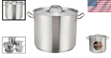 Load image into Gallery viewer, Commercial-Grade 32 Quart Stainless Steel Stock Pot with Dual Riveted Handles