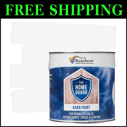 Premium White Exterior Paint: 323 sq ft Coverage - Crack & Rot Protection [2.5L]