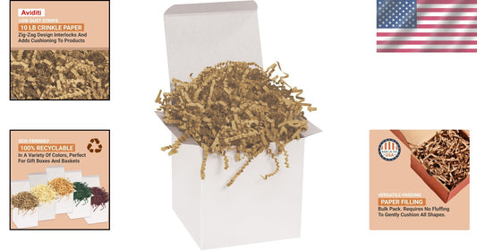 Eco-Friendly 10 lb. Crinkle Cut Paper Shred Filler - Perfect for Gift Baskets