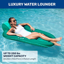 Load image into Gallery viewer, Inflatable Aqua Luxury Pool Lounge - Oversized, Soft Cool-Weave, Multiple Styles