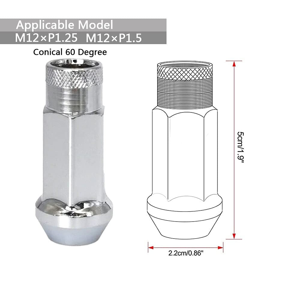 Durable Stainless Steel M12x1.5 Lug Nuts with Taper Acorn Seat – Auto Upgrade