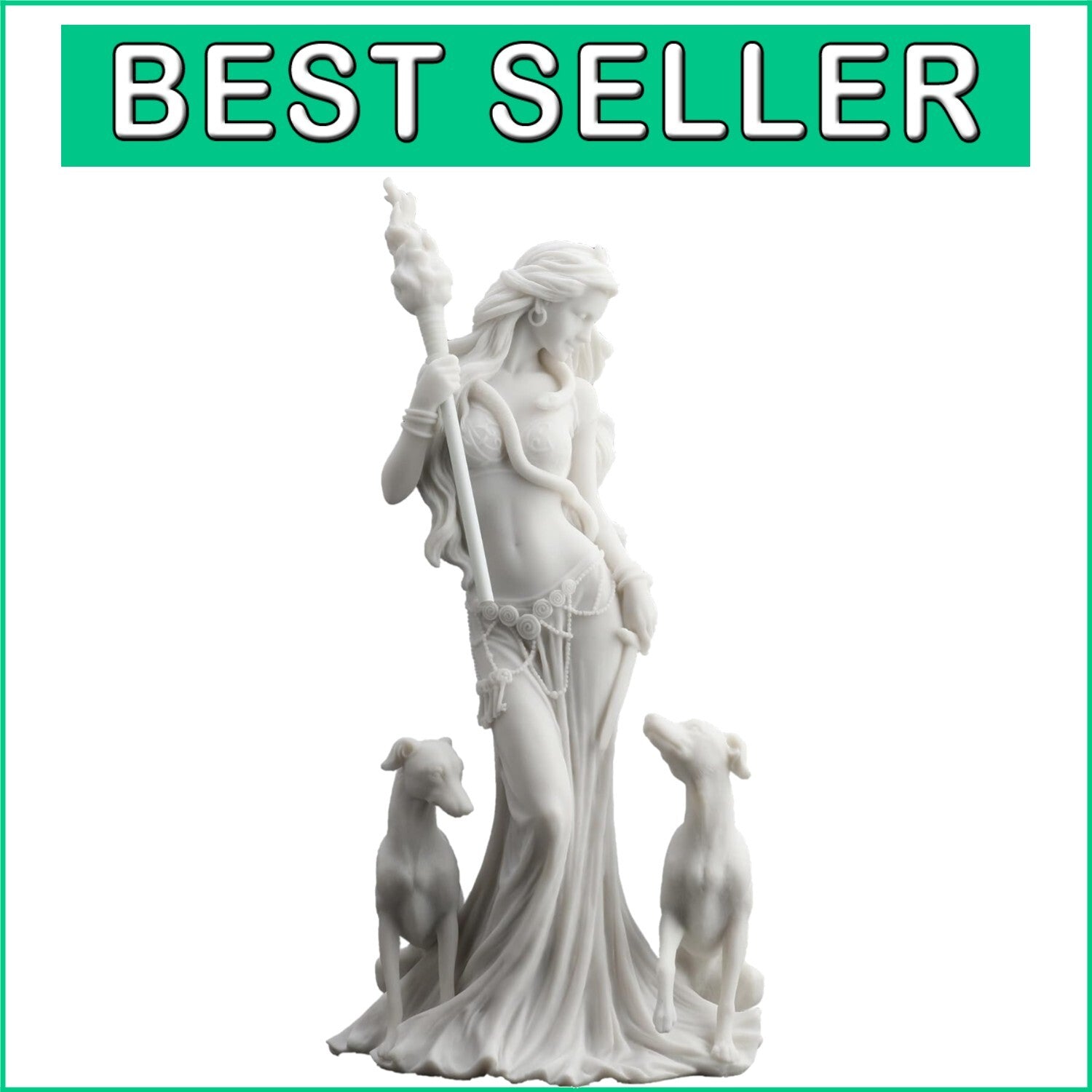 Hecate Resin Sculpture: 13 3/8 Inches of Greek Mythology - Gift-Ready Art Piece