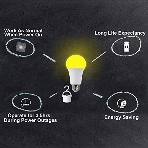 Durable Rechargeable LED Light Bulb with Backup Power - 6 Pack for Home/Office