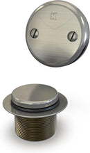 Load image into Gallery viewer, Tarnish-Free Brushed Nickel Bath Drain with PVC Tubing for Easy Installation