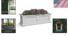 Load image into Gallery viewer, Durable 3-Foot Weather-Resistant Window Box Planter – Self-Watering Convenience