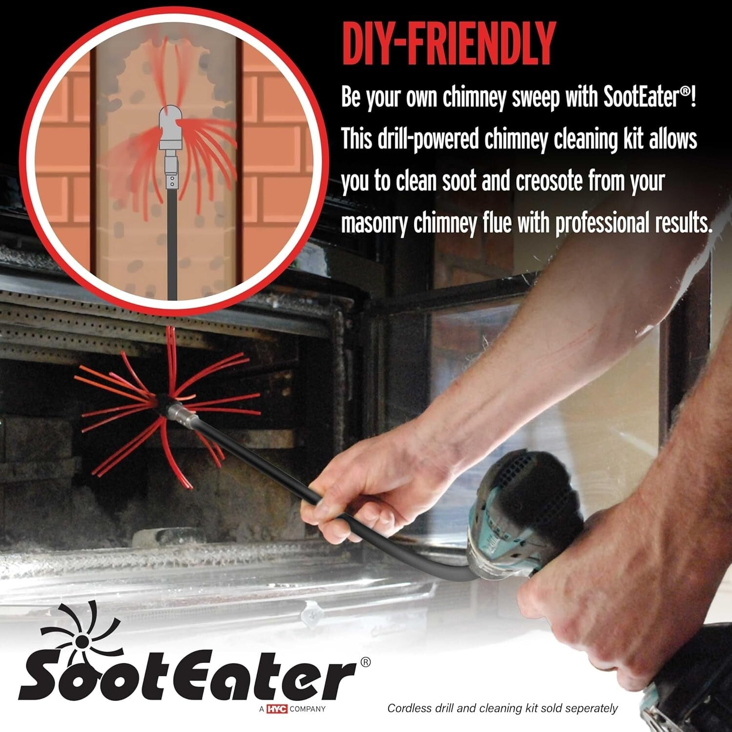 Trim-to-Fit Spinning Chimney Whip Kit - Your Ultimate Chimney Maintenance Tool