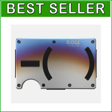 Load image into Gallery viewer, Slim Ridge Wallet with MagSafe - RFID Protection &amp; Cash Strap - Burnt Titanium