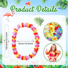 Load image into Gallery viewer, Hawaiian Lei Bulk - Vibrant Silk Flower Necklaces for Tropical Luau Parties