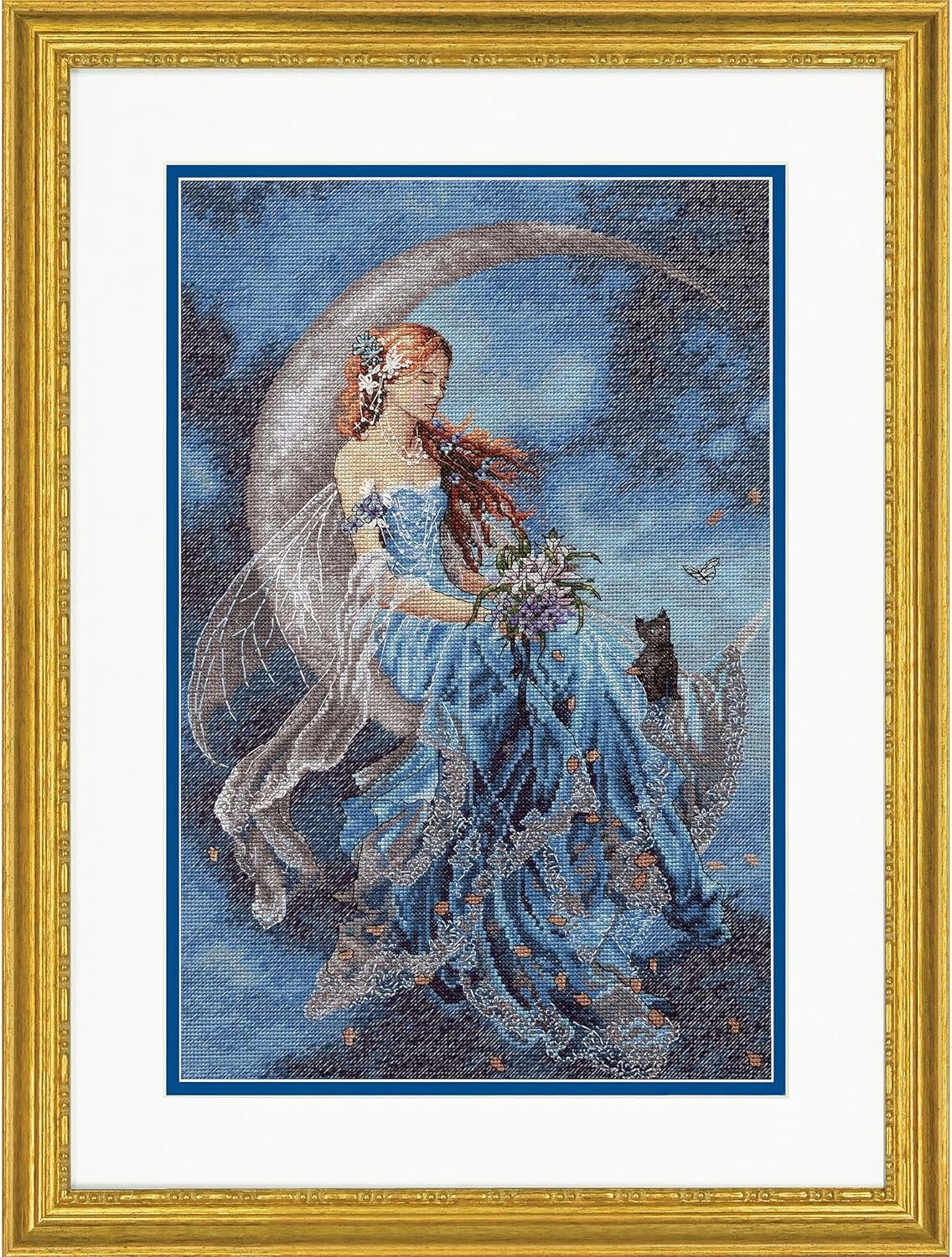 Fantasy Counted Cross Stitch Kit - Moon Fairy with Presorted Thread & Needles