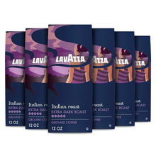 Load image into Gallery viewer, Rich Dark Roast Ground Coffee - Italian Blend with 6x12oz Bags - 100% Arabica