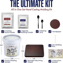 Load image into Gallery viewer, Hand Casting DIY Kit with Elegant Mahogany Base - Ideal for Valentine's &amp; More