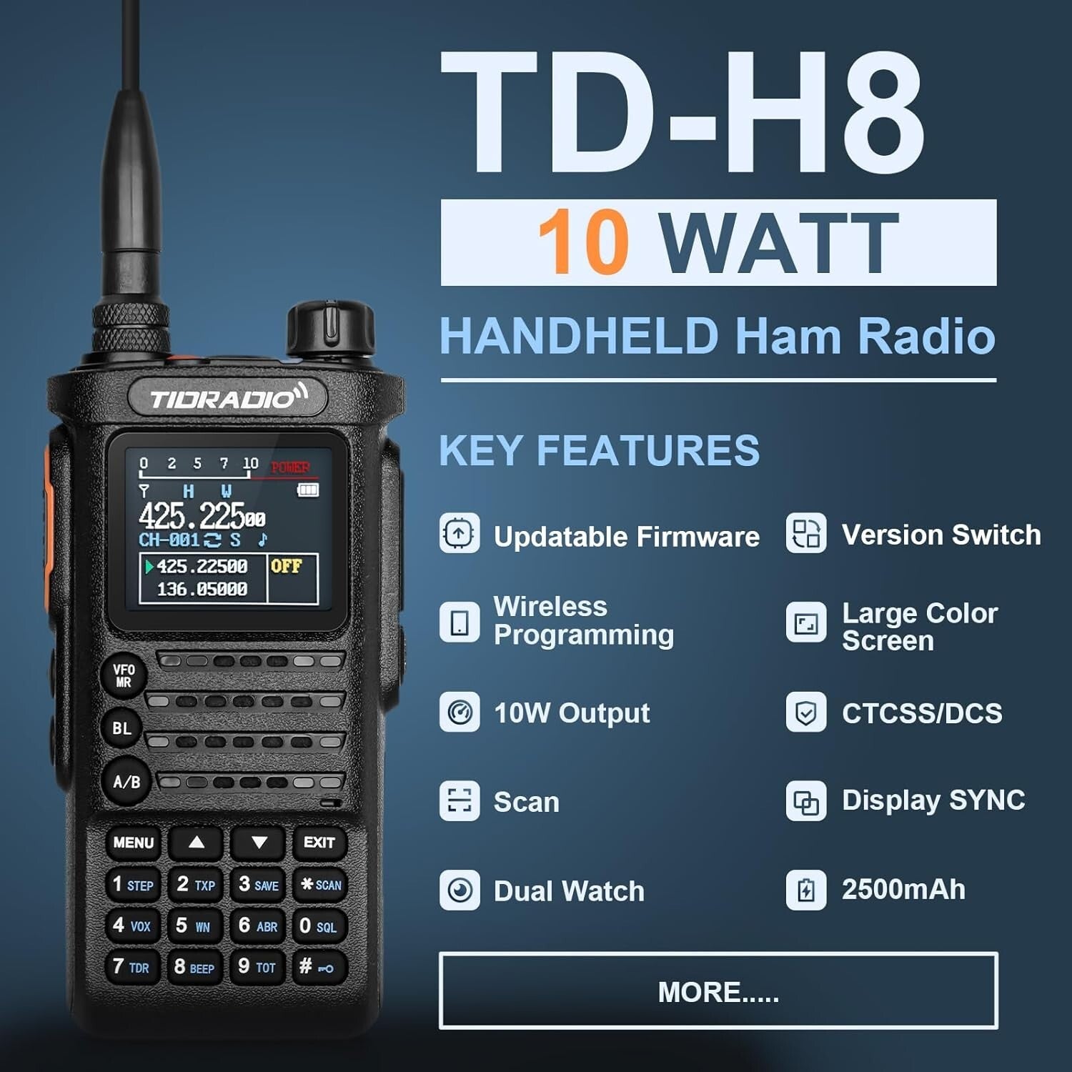 Advanced 10W Two Way Radio with Wireless Programming & Long Range Capability