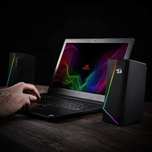 Load image into Gallery viewer, RGB Desktop Speakers - 2.0 Channel Enhanced Stereo Sound with Touch Control