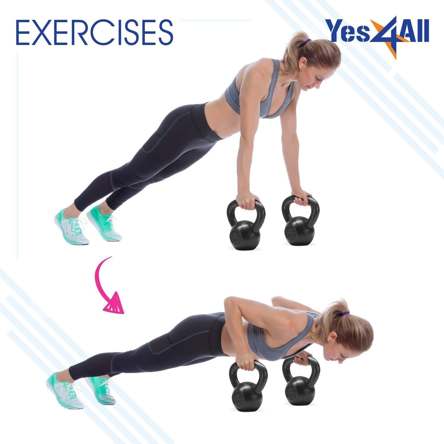 Versatile 5-30 lbs Kettlebell Set for Strength and Home Training - Cast Iron