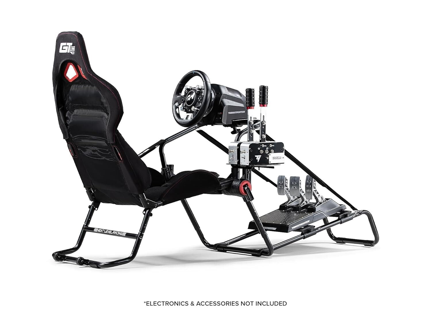 Immersive Foldable Racing Cockpit with Breathable Seat & Adjustable Features