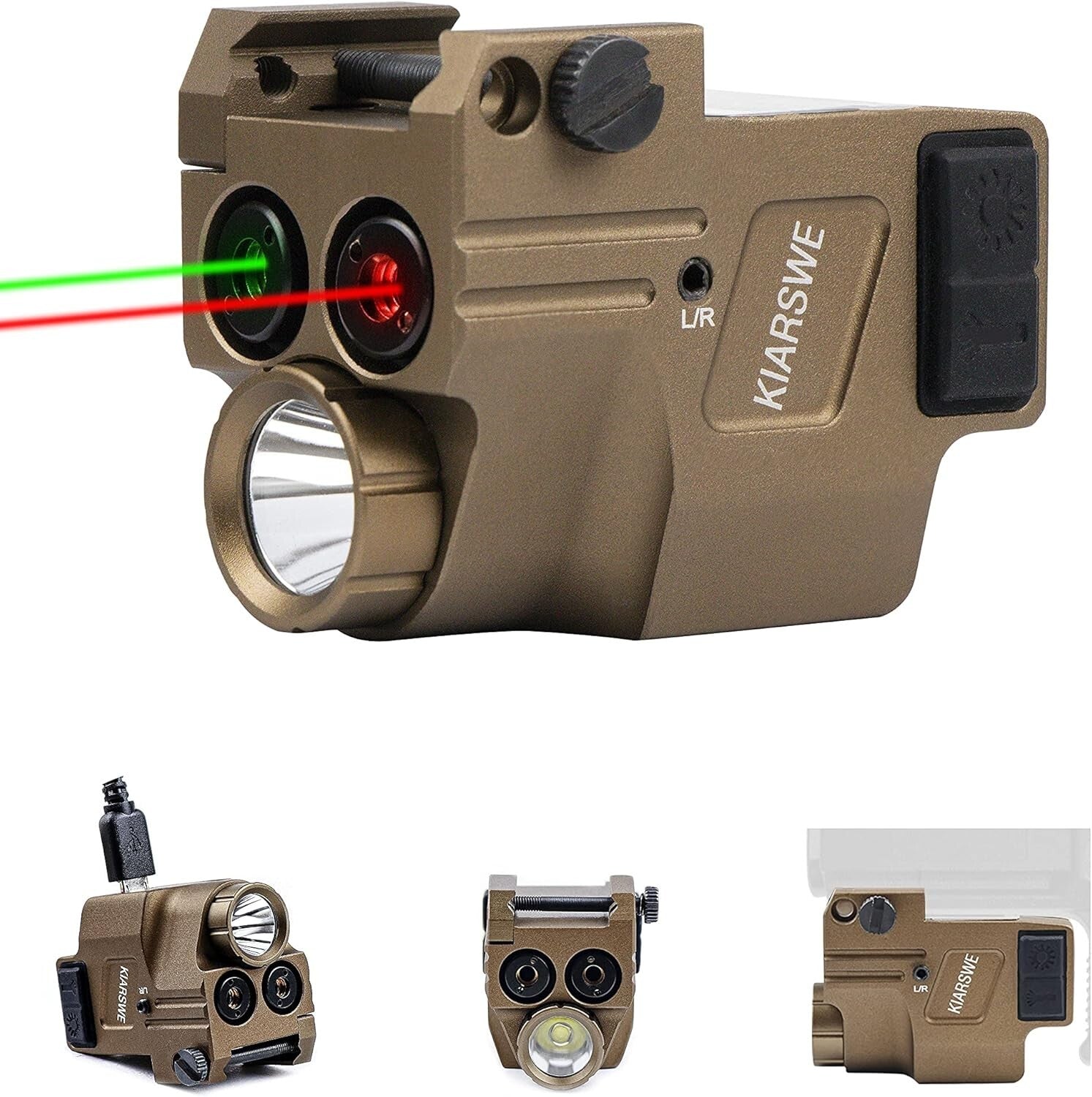 Picatinny-Compatible Red Green Laser Combo for Pistol & Rifle Accessories