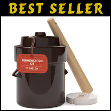 Load image into Gallery viewer, Versatile 1/2 Gallon Fermentation Crock Kit for Sauerkraut, Kimchi &amp; Pickles