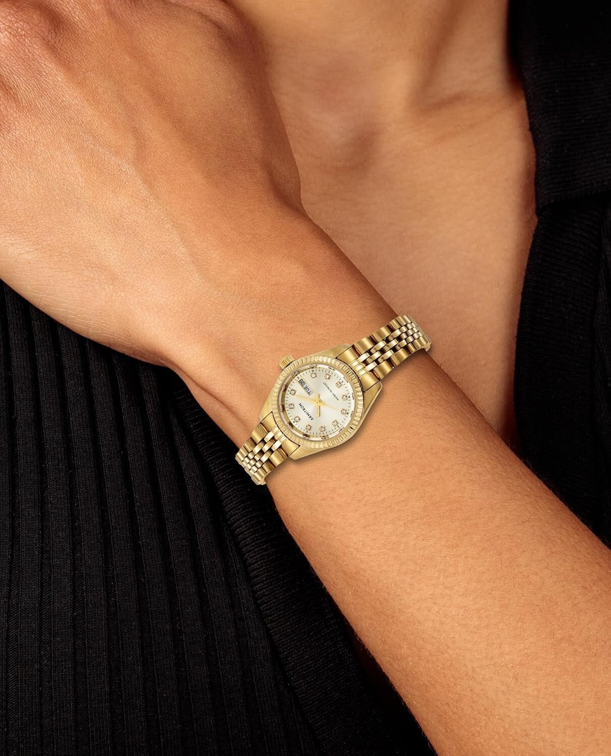 Water Resistant Women's Watch with Crystal Accents and Japanese Quartz Movement