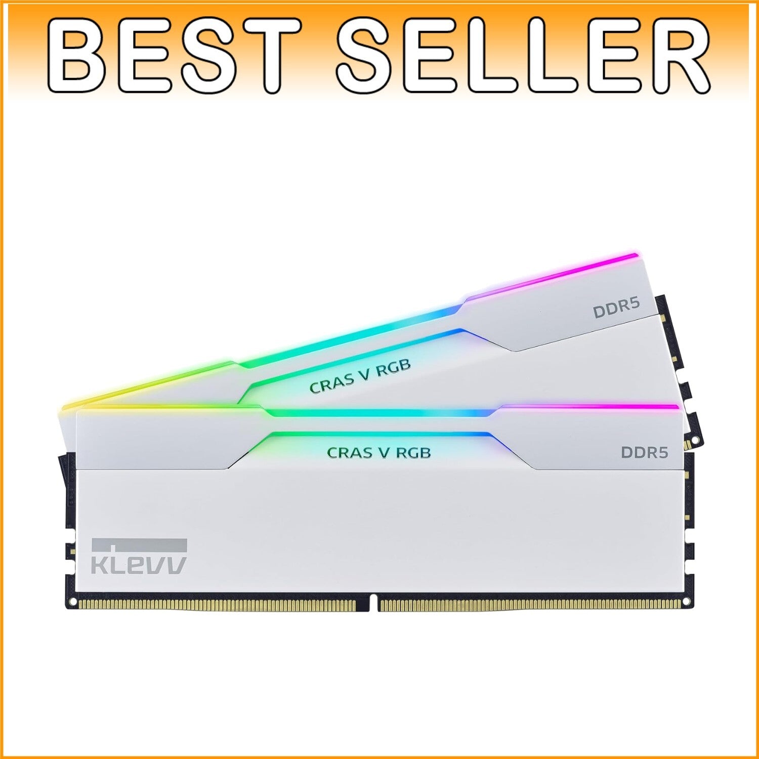 Effective Cooling & Style: 32GB CRAS V RGB 6000MHz Gaming RAM - White Edition