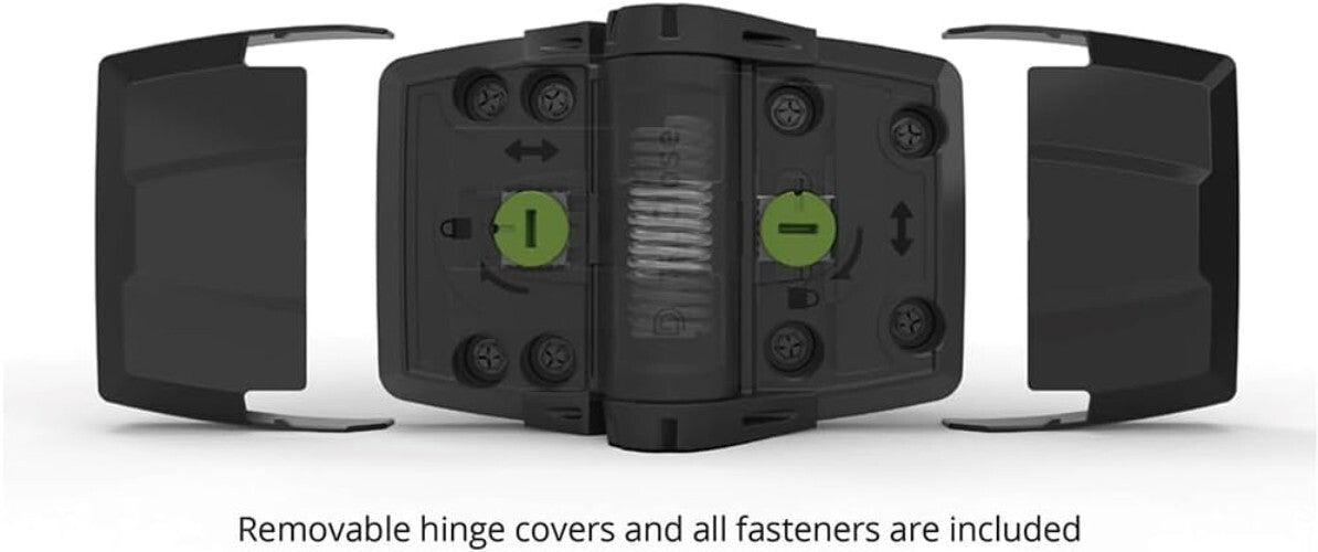 Durable Self-Closing Hinge Pair for Gates Up to 154 lbs with Easy Adjustability