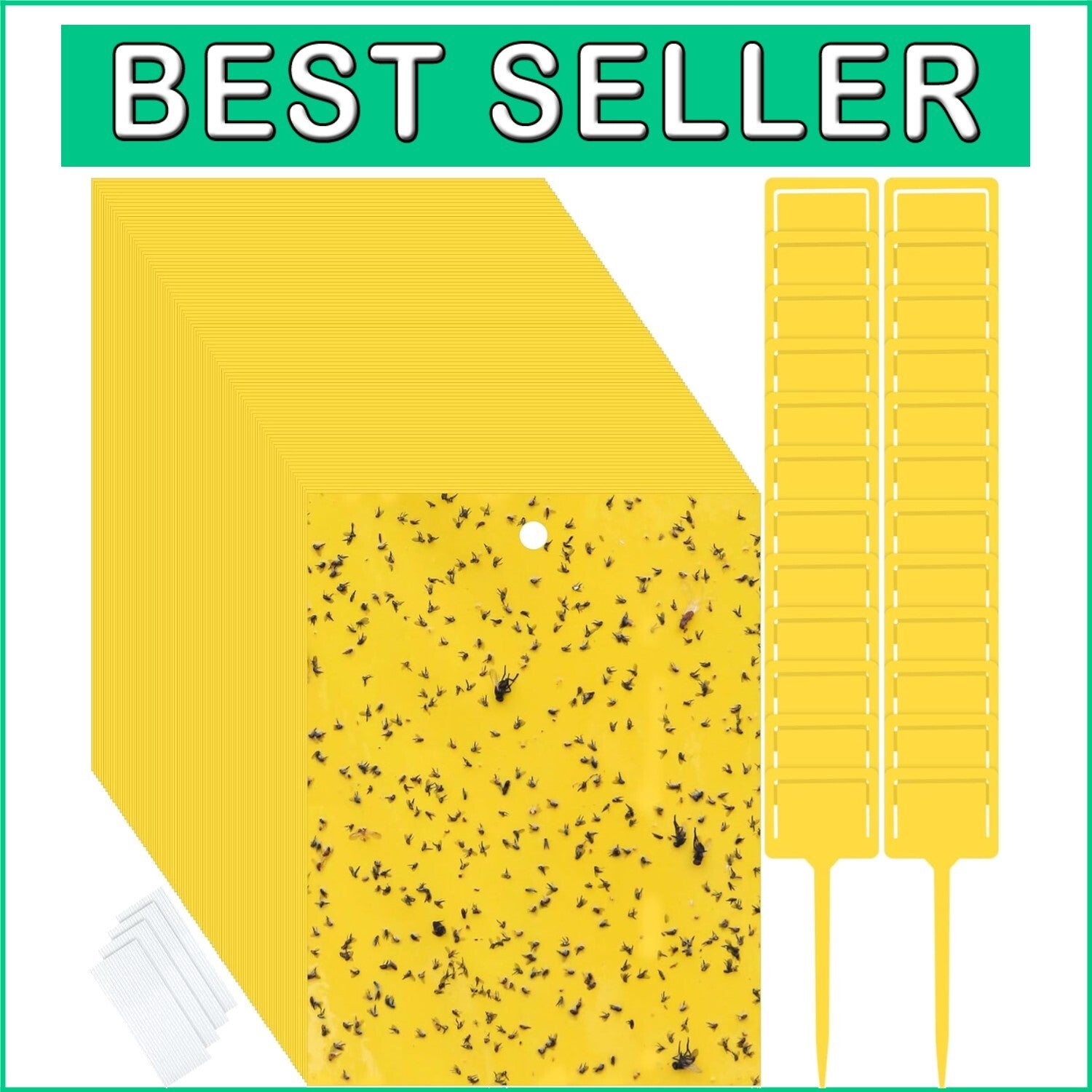 Effective 250-Pack Flying Insect Traps with Twist Ties – Garden Pest Control