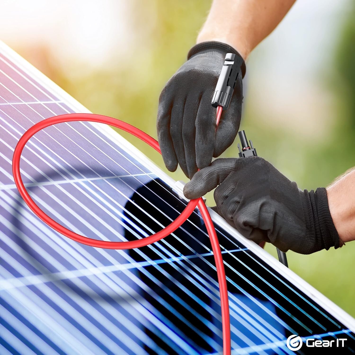 Weatherproof 100FT 10AWG Solar Extension Cable with Tinned Copper Connectors