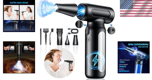 Portable Keyboard Cleaning Duster - 300G Wind Pressure and Ergonomic Design