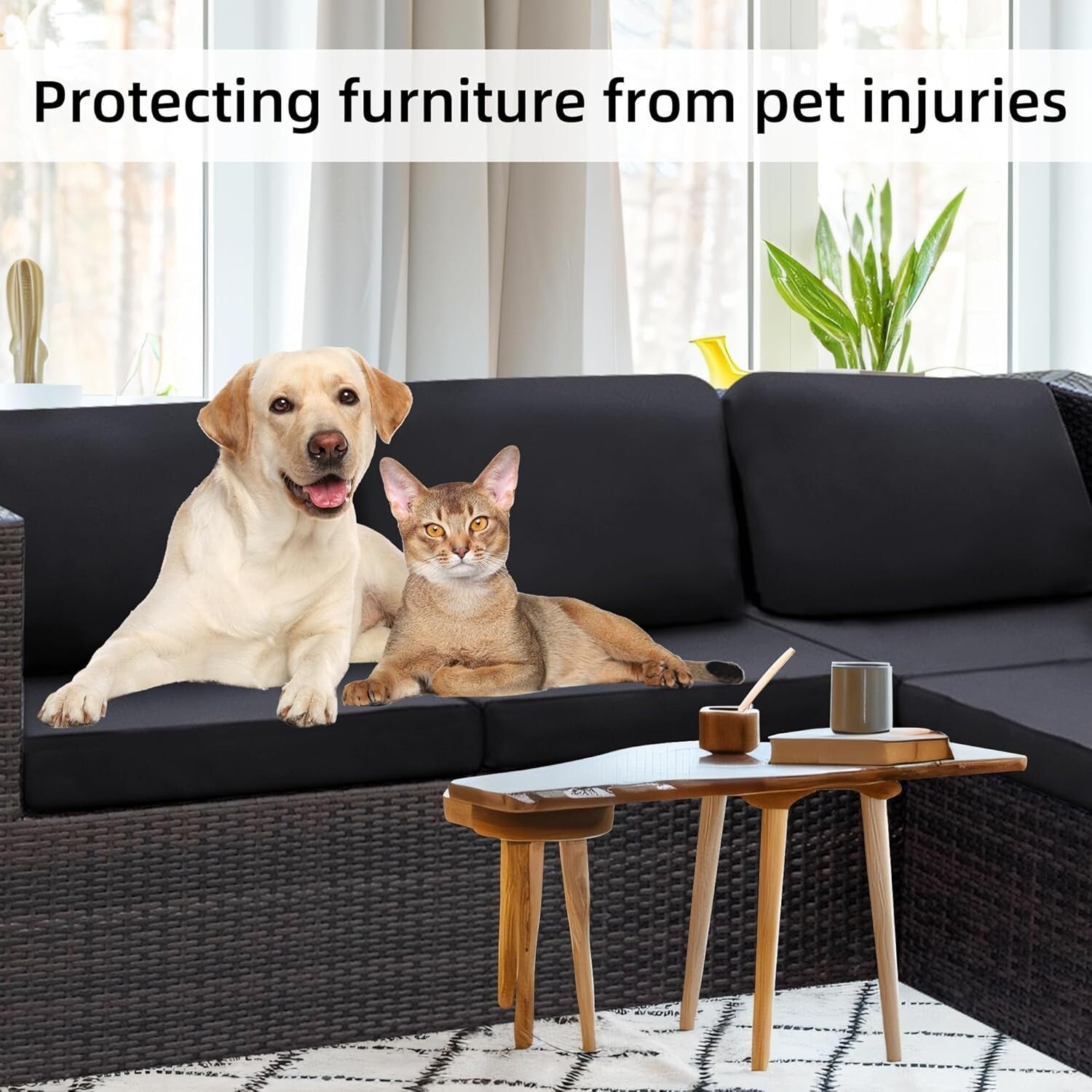 Stylish 8-Piece Set of Elastic Patio Cushion Covers for Refreshing Outdoor Decor