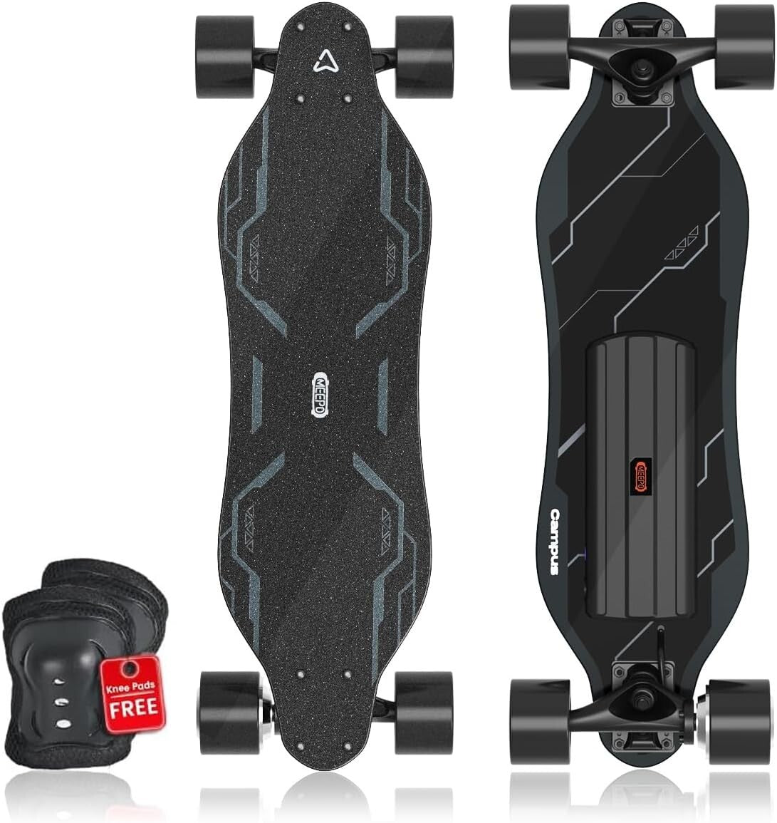 Durable Meepo Electric Skateboard for Teens & Adults: 8-Ply Maple, Easy to Carry