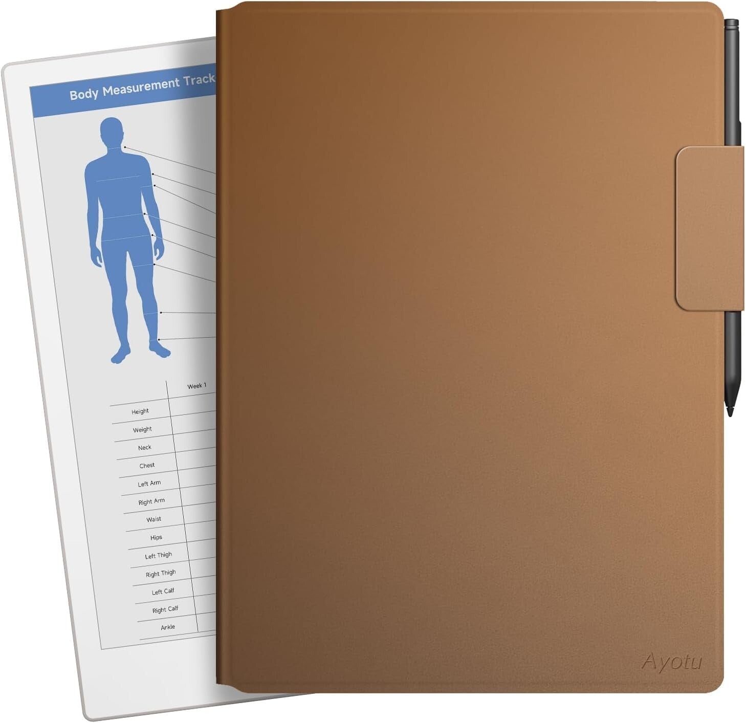 Elegant and Lightweight Magnetic Case for Remarkable Paper Pro - Brown Finish