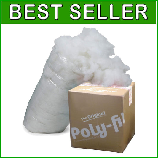 Soft and Resilient Polyester Fiber Fill - Ideal Stuffing for Crafts & Pillows