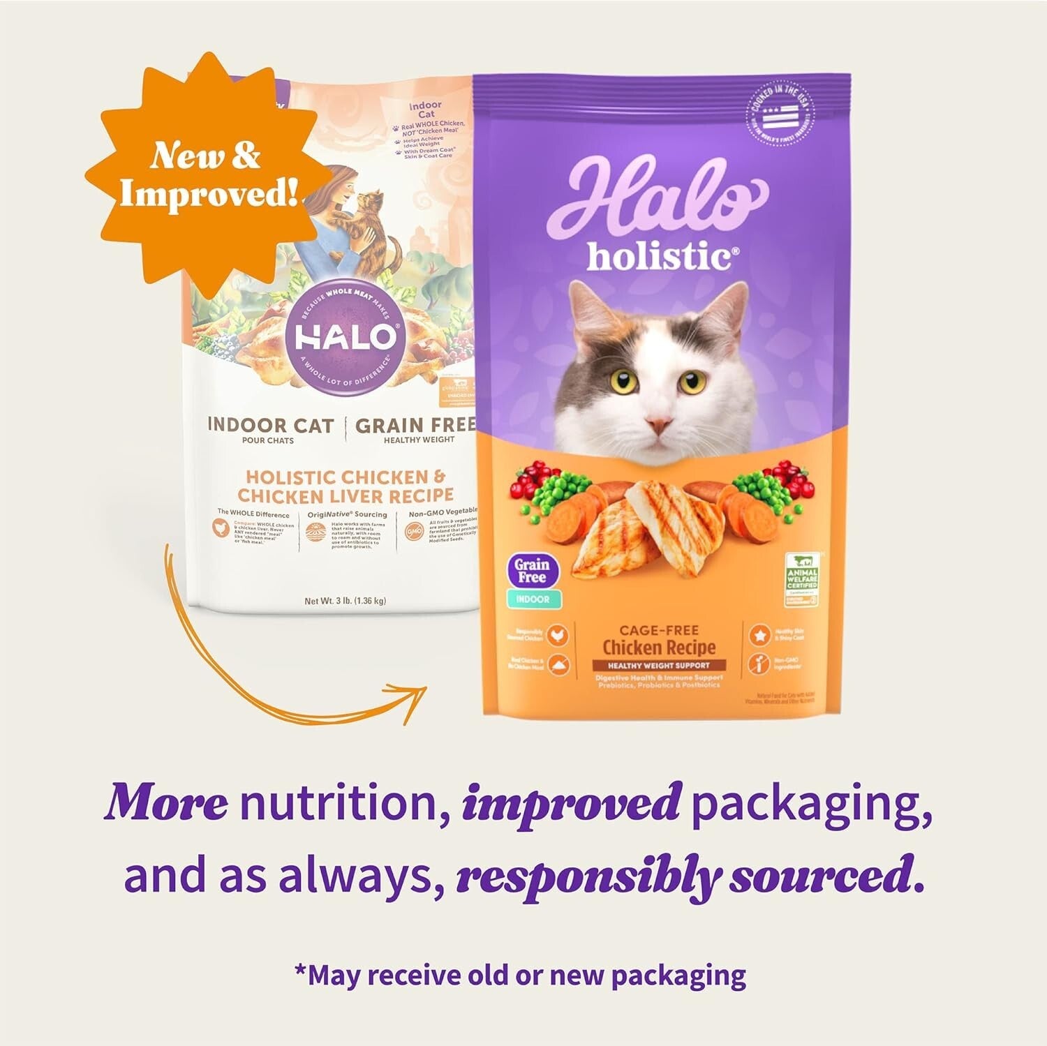 All-Natural Grain-Free Cat Kibble with Cage-Free Chicken for Digestive Health