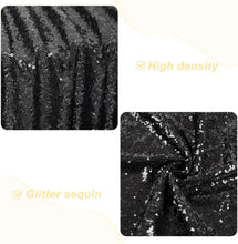 Load image into Gallery viewer, 5ft x 10ft Black Sequin Backdrop - Perfect for Weddings, Parties &amp; Photo Shoots