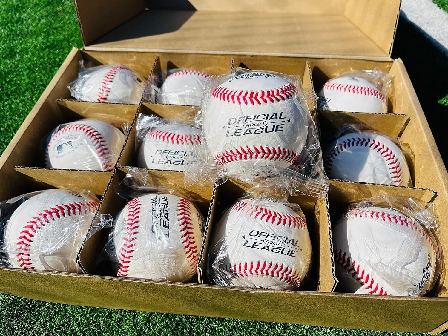 12 Count Official League Baseballs | Competition Grade | ROLB1 for Youth 14U