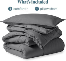Load image into Gallery viewer, Lightweight All-Season Twin Extra Long Comforter Set - Breathable Grey Design
