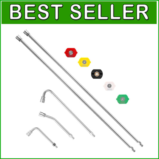 Durable 120" Pressure Washer Extension Wand with Leak-Free Design & Accessories
