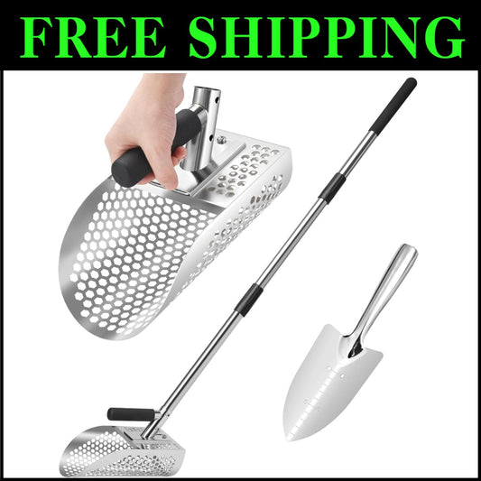 Lightweight Sand Scoop with Ergonomic Grip - Perfect for Beach Treasure Hunts