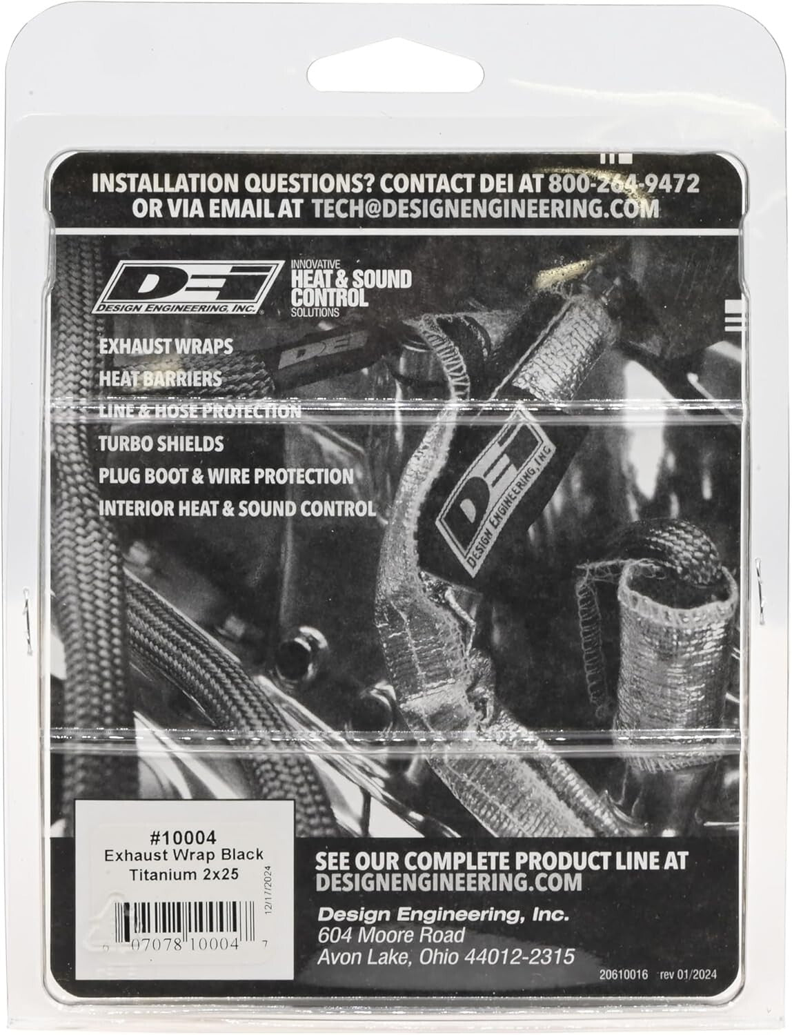 DEI Lava Rock Exhaust Wrap - 2" x 25' with 2500°F Heat Resistance for Peak Power