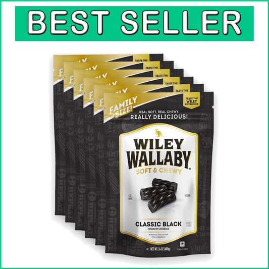 Classic Australian Soft Licorice Candy Twists - 6 Pack, 24oz of Flavor Bliss