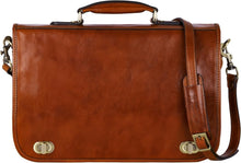 Load image into Gallery viewer, Versatile Leather Briefcase for Men with Detachable Shoulder Strap - Gift Ready