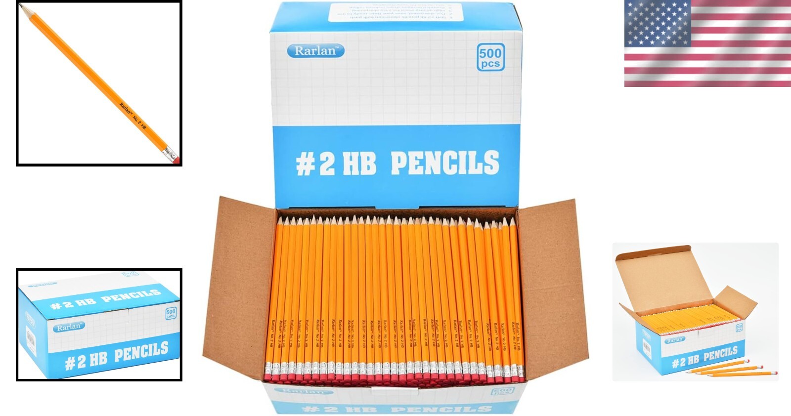 Efficient 500-Count Pre-Sharpened HB Pencils for Adults - Perfect for Offices
